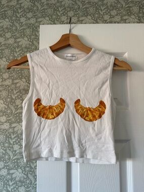 Lovers + Friends White Crewneck Tank